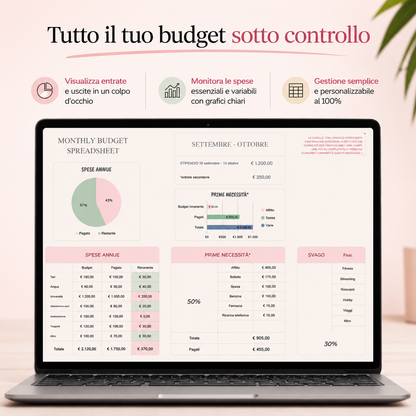 Budget Planner Digitale - Organizza le tue finanze senza stress
