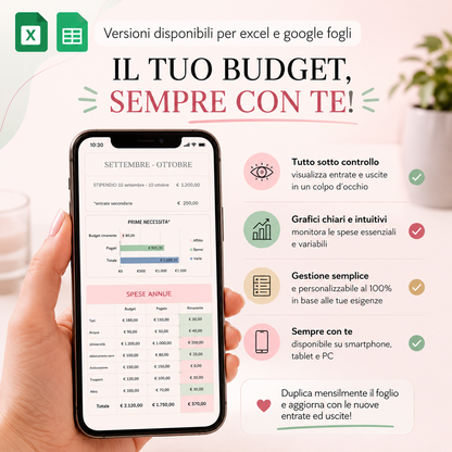 Budget Planner Digitale - Organizza le tue finanze senza stress